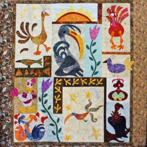 2019 Nita Sale Award for Best Hand Quilting-Applique by One-Birds Of a Feather Esther Klienkauf
