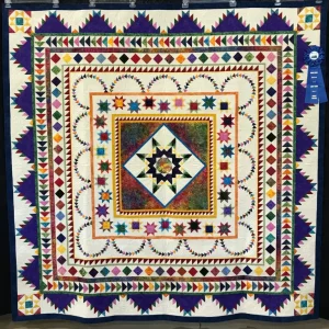 2022 FIRST PLACE-Large Pieced by One-Colorado Colorful Medallion-Sharon Engel