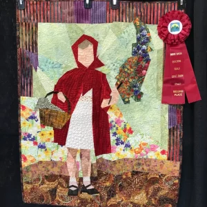 2022 SECOND PLACE-Art Quilts-A Bouquet of Weeds for Her Curtain Call-Cheryl Little-Quilted by Jami Herdon