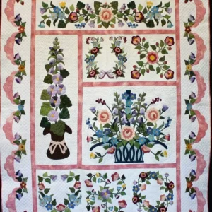 Best Machine Quilting on a Stationary Machine and 1st Place - Applique by 1; made and quilted by Joann Hopkins