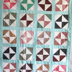 Diamond squares pattern quilt