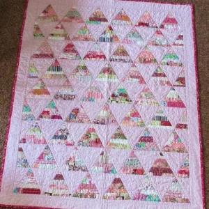 pink triangle quilt