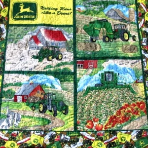 farm images on quilt