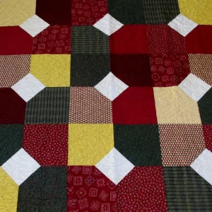 patchwork quilt with stars