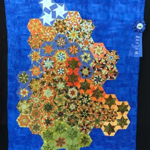 2022 FIRST PLACE-First Time Exhibitor-OBW II Island in the Sea-Sandra Sandford-Quilted by Quilt Expressions, Boise, Idaho