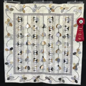 2022 SECOND PLACE -Small Pieced by Two or More-Peaceful Posies-Carol Herbst-Quilted by Tracey Braithwaite