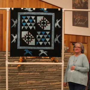 Wild Horses made by Linda Whitney. I saw this quilt in Quilter Magazine and wanted to make it as a wall hanging.