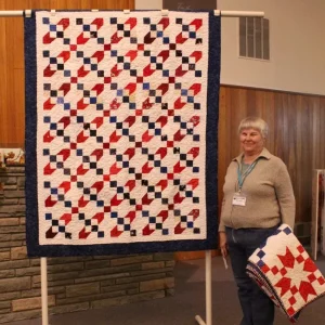 Rocket's Red Glare by Nancy England. Nancy liked this pattern used for a Quilt of Valor.