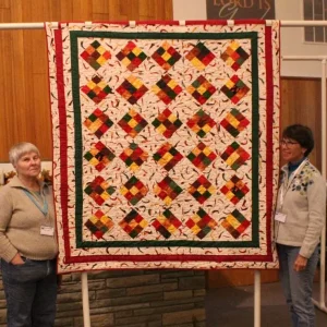 A Chili Christmas by Carol Bearce and Nancy England. These were blocks purchased at this year's Quilt Show auction. This will be used as a raffle quilt at our church's rundraiser.