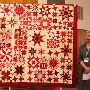 Memories by Gwen Smith. This quilt was made from blocks presented to me at the end of my term as BBQ President in 2010.