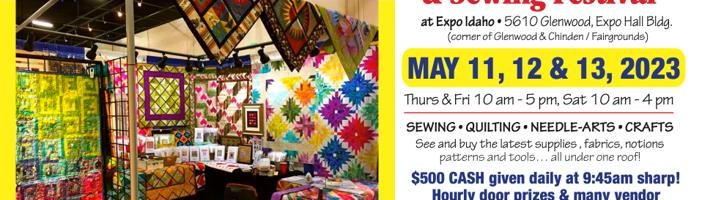 2023 Boise Quilt Craft Sewing Festival Postcard