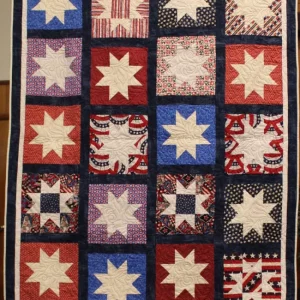 Blocks created in the 2019 Quilt of Valor Block Drive. More will be made at the Qov National Sew Day on Saturday, February 2, 2019 at Idaho Sewing & Vacuum.