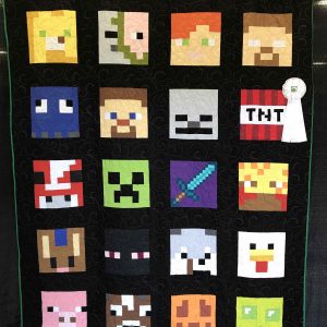 THIRD PLACE- Youth-Magic Minecraft- Jacob Thorum-Quilted By Jacob Thorum with help from Julie Thorum